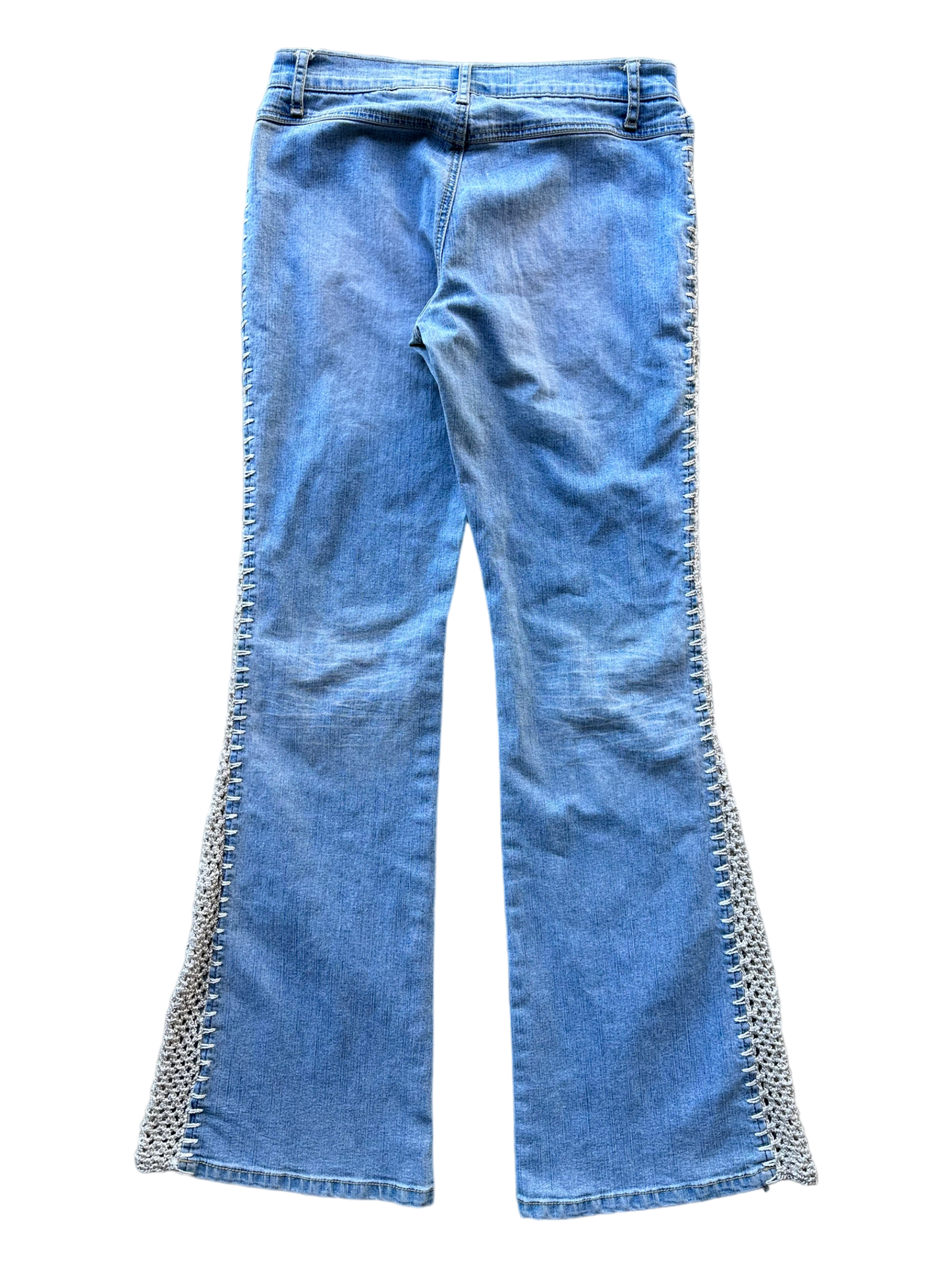 Y2K Vanilla Star Denim Flares