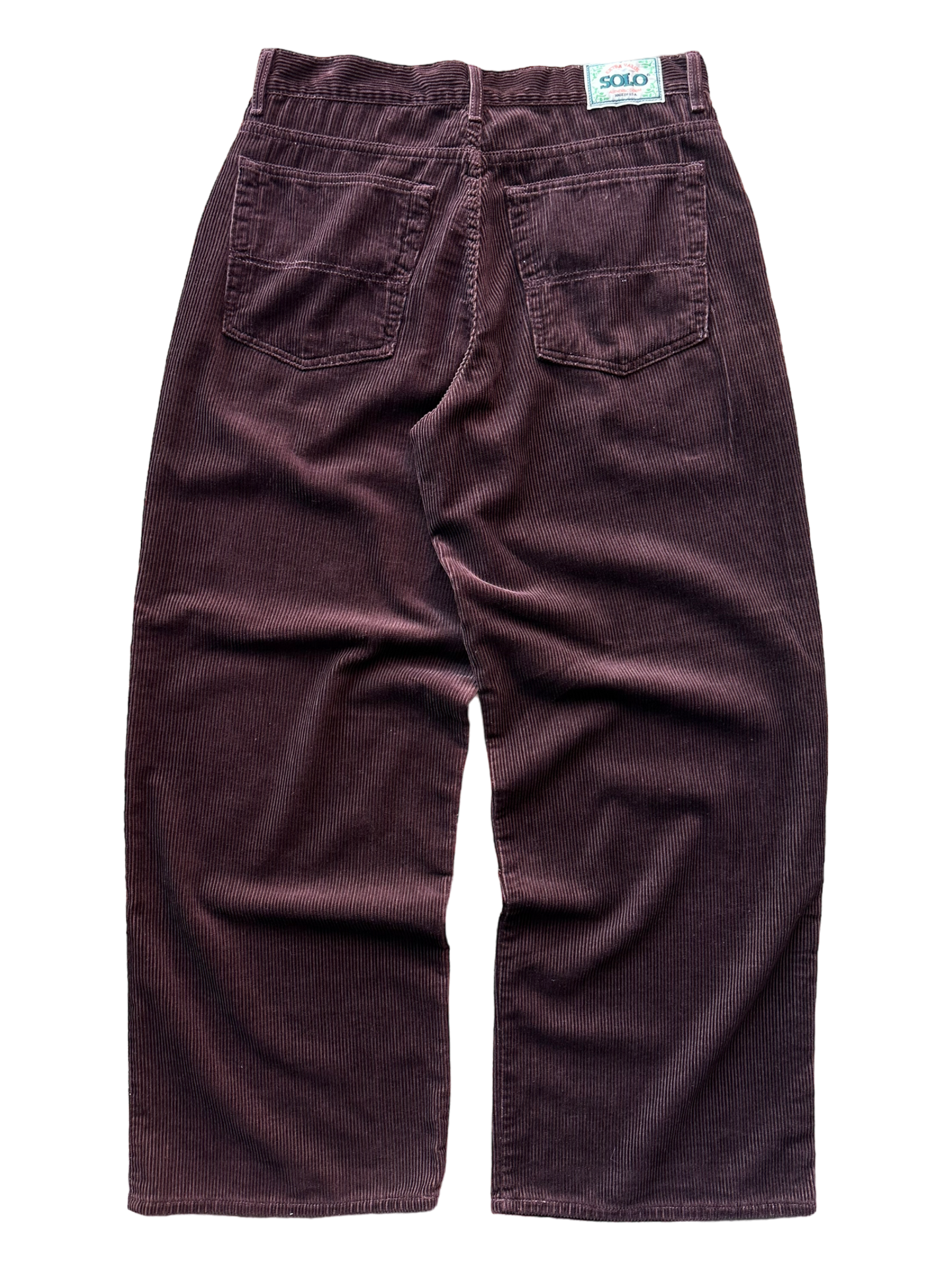 90s SOLO Brown Cord Pants size 32