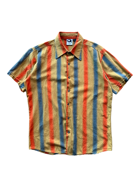 Y2K IQ Wear Stripe Button Up size L