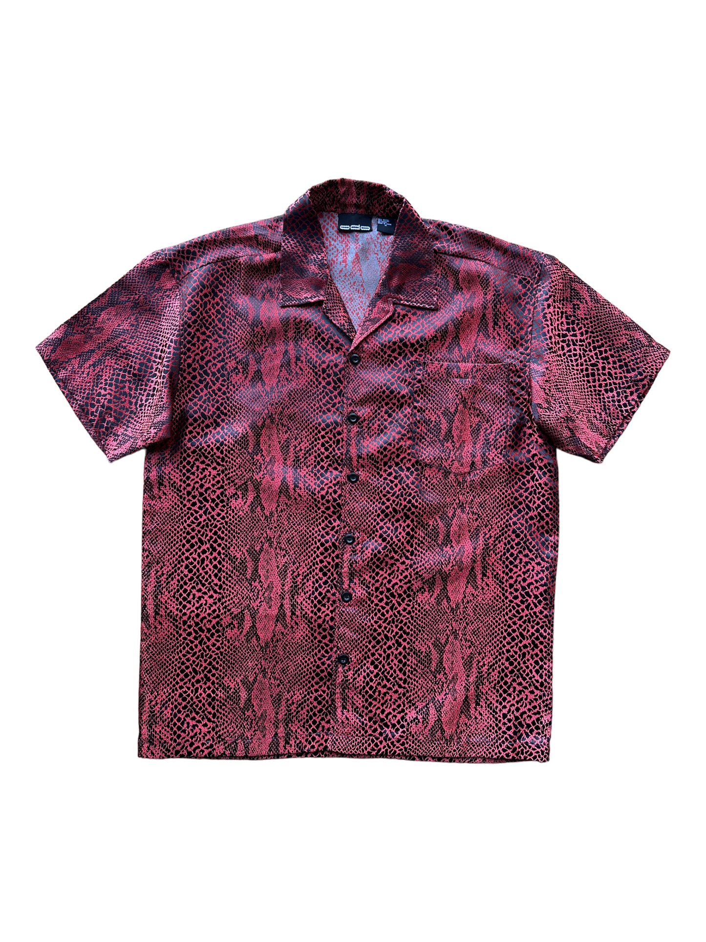 Y2K ODO Snakeskin Club Button Up size L/XL